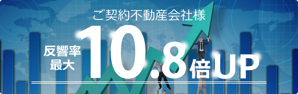 ご契約不動産会社様 反響数最大10.8倍UP